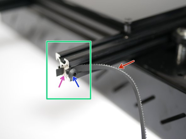 Fix one end to the top right corner of the platform frame.