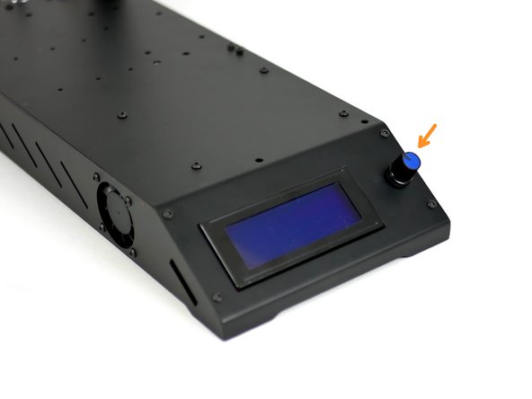 Start by removing the control knob from the screen. The control knob can simply be pulled off, it's not fastened down in any way.