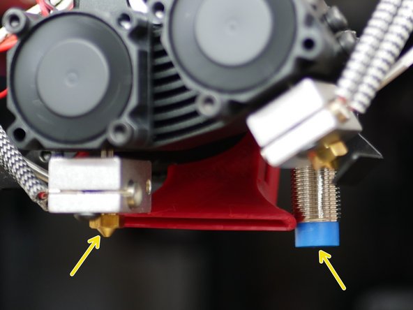 Be careful when doing this, the hotend will be hot!