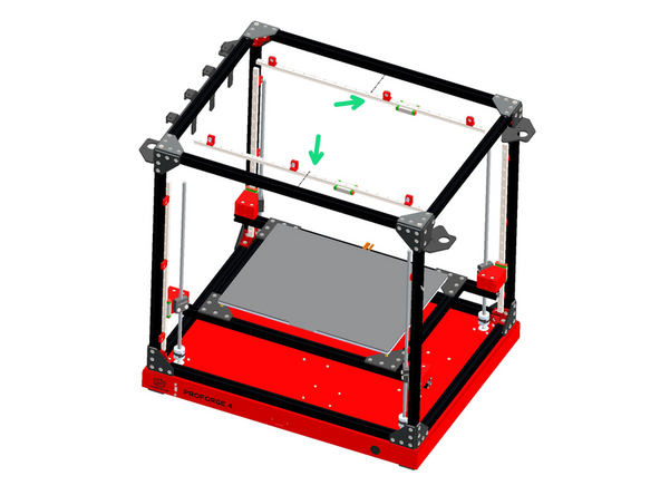 Mount the rail assemblies to the inside top of the frame.