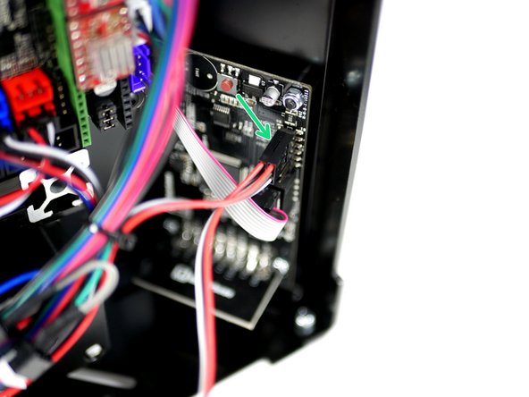 Connect the 2nd filament sensor cable to the touch screen.