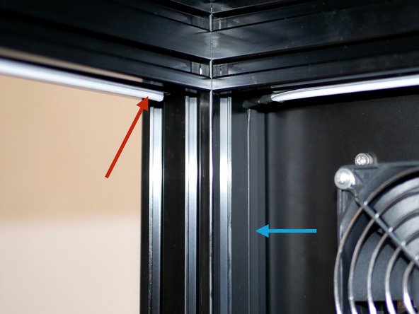 Use rubbing alcohol or a damp clean cloth to clean the upper inside surfaces of the frame to remove any dirt or grease.