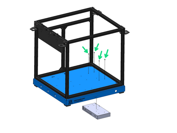 Mount the 24V PSU to the base.