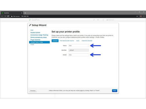 Appropriately name your printer.