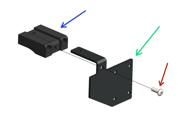 Assemble the Print Head Docking Bracket as shown.
