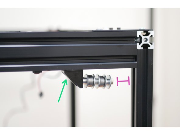 Leave a gap at the top of the assembly, this is to allow the belts to drop in.