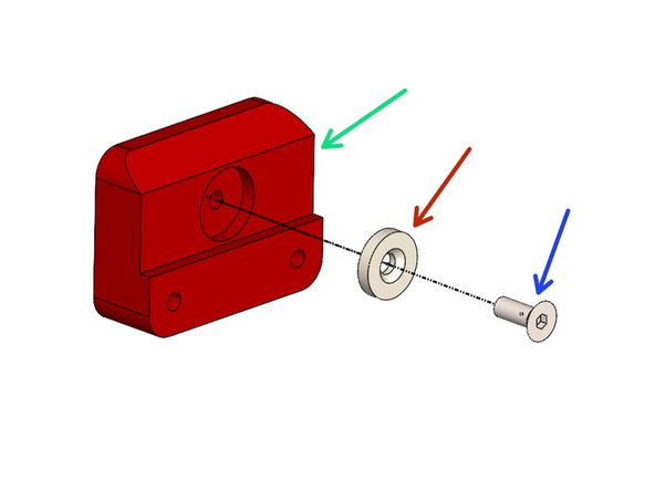 Prepare four 3D printed door handles: