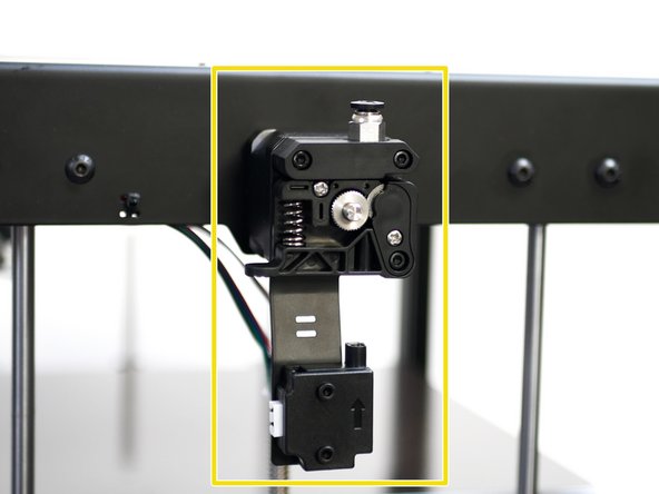 Secure the Extruder assembly to the frame of the Proforge 3.