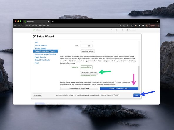 Leave the settings as default and scroll to the bottom.