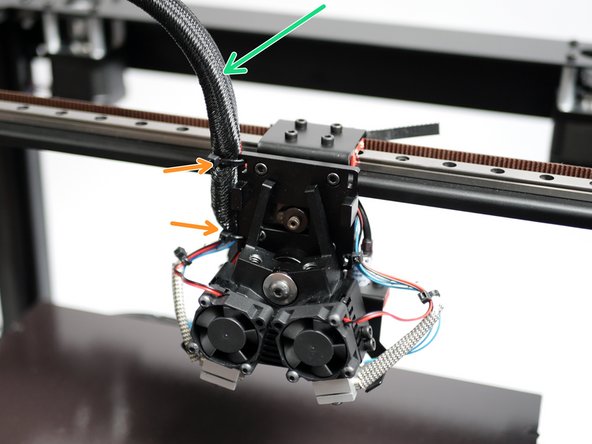 Wrap the cables with the braided cable sleeving.