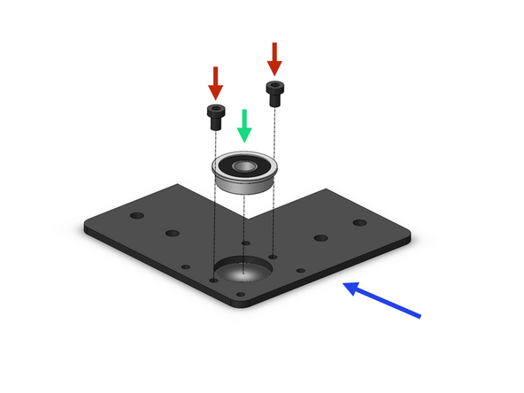 Prepare four z-motor brackets as shown.