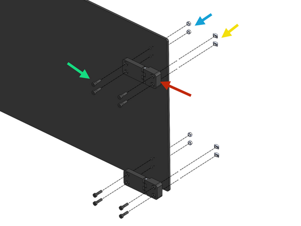 Fix two hinges onto the upper door.