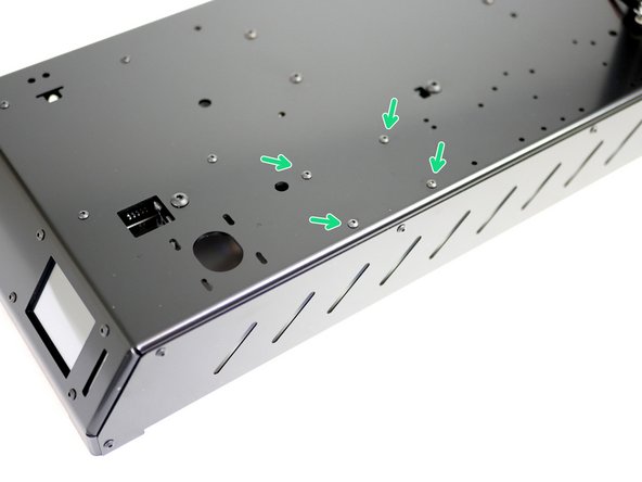 Fix four M3 x 15mm standoffs to the base with four M3 x 6mm bolts.