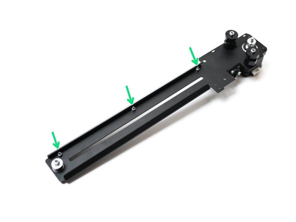 The rail should be fitted 5mm from the top edge of the gantry.