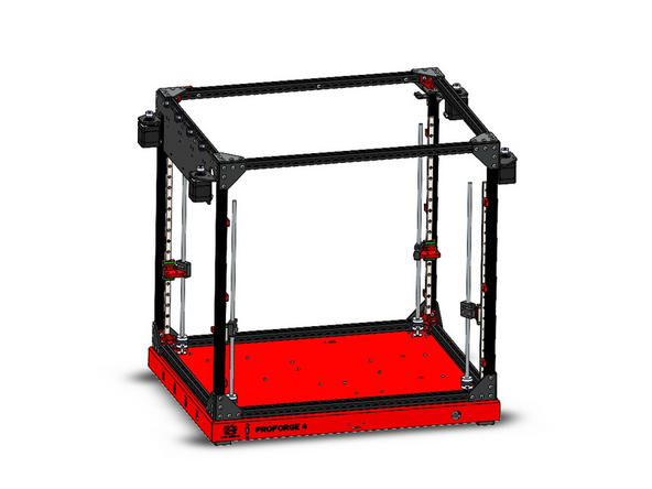 Feed the four lead screws into the nuts as shown.