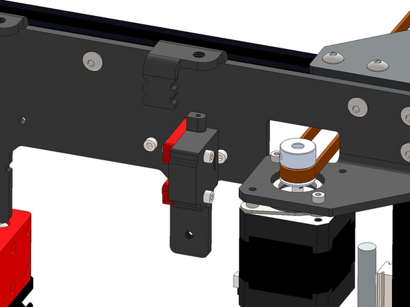 Install the filament sensor to the 3D printed dock bracket.