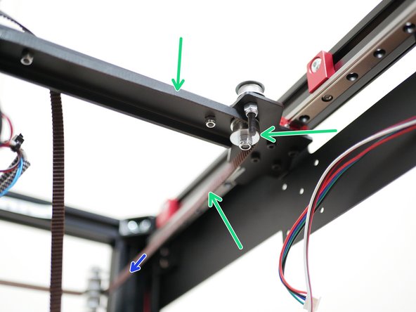 Next drop the belt onto the front idlers.