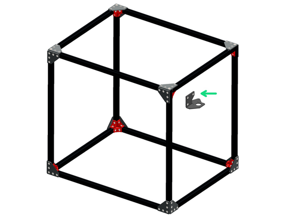 Fix the bracket onto the front right side of the frame as shown.