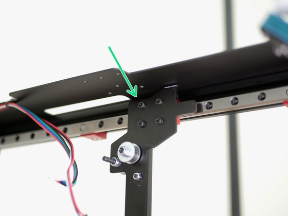 Fix the gantry to the Y-rail carriages using the original M3 x 6mm bolts.