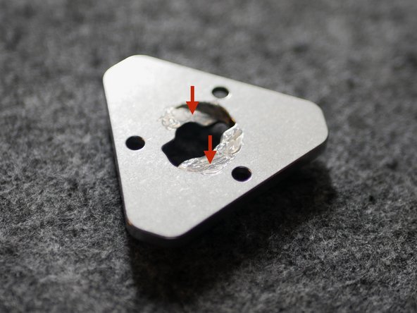 Add lubricant to the inside of the tool plate.