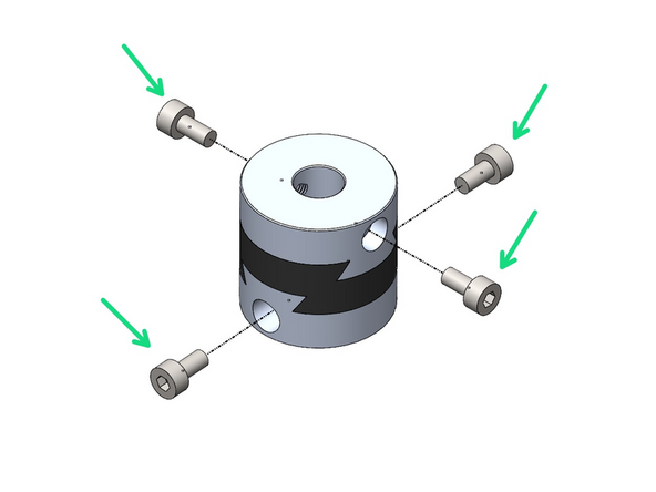 Loosely fasten: M3 x 6mm Cap Head Bolts