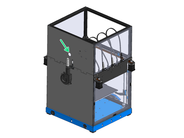 Feed the cooling tube through this hole.