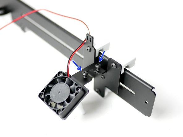Begin by threading on two M4 x 8mm bolts onto the top of the tool carriage.