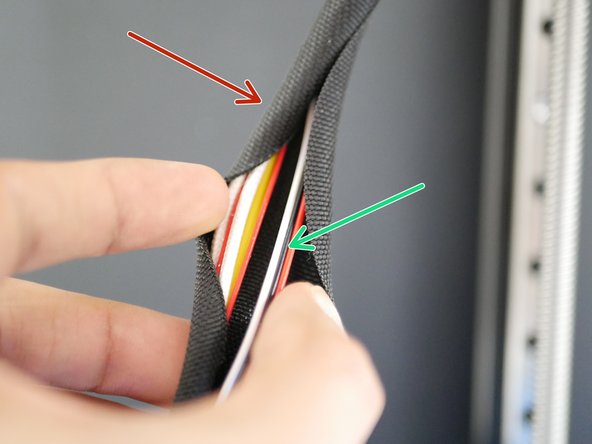 Add the calibration probe cable to the heater cables.