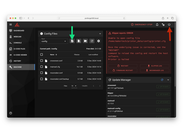 Upload all of the downloaded config files to your printer.