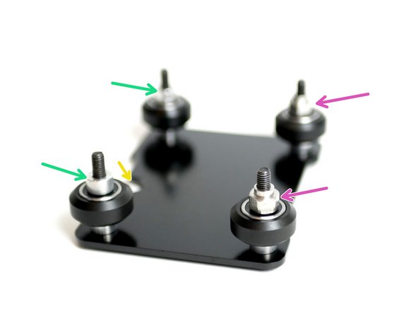 The support bracket should be oriented so that the circular cut out should be on the lower left.