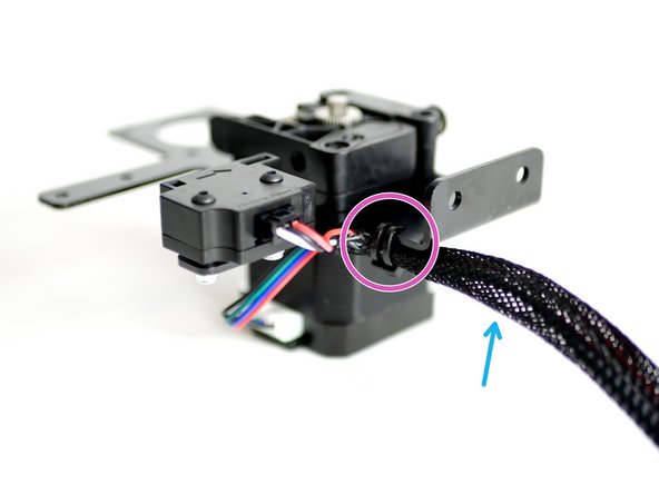 Connect a motor cable to the motor.