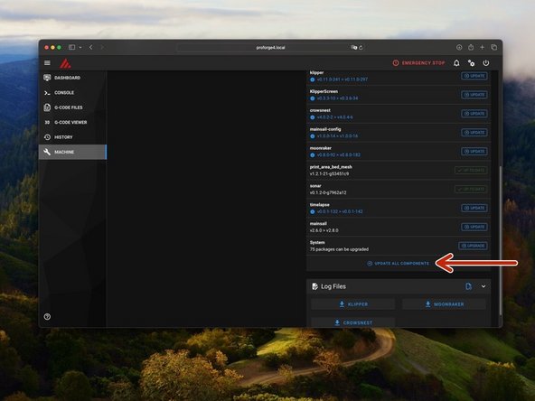 Do this by going to machine and then search for updates.