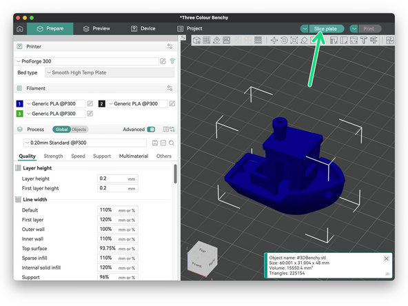We suggest first printing with one print head to make sure everything is setup correctly before jumping into a multi material print.