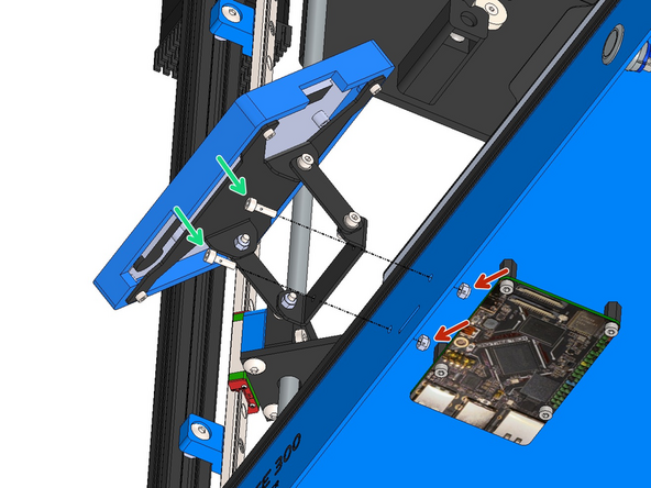 Mount the display onto the base as shown: