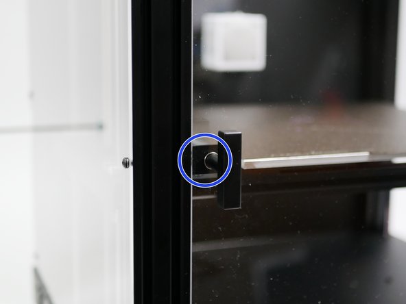 Prepare the enclosure latch with an M4x6mm bolt and M4 T-nut.