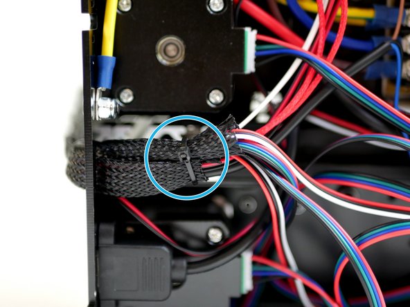 Cable tie the cables near the entry hole on the Base.