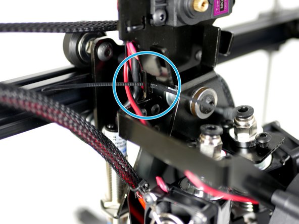 Cable tie Hotend #1's cables to the DSE Back Plate.