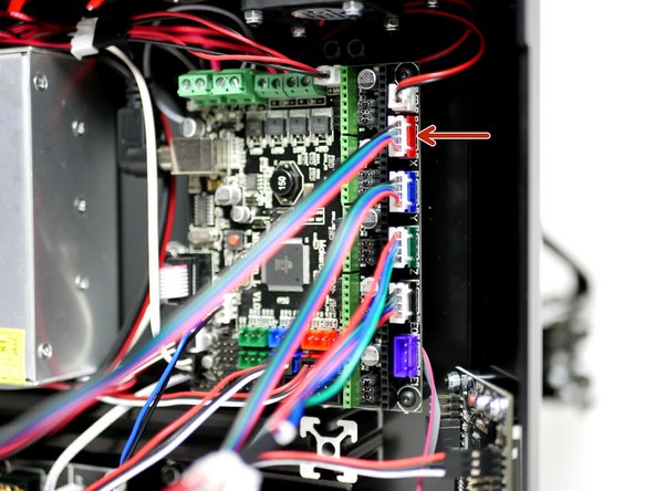 Connect the X-motor to the control board.