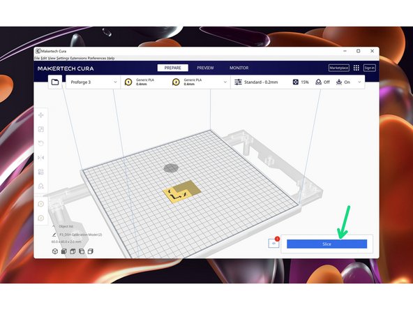 Slice the model and save it to your SD card.