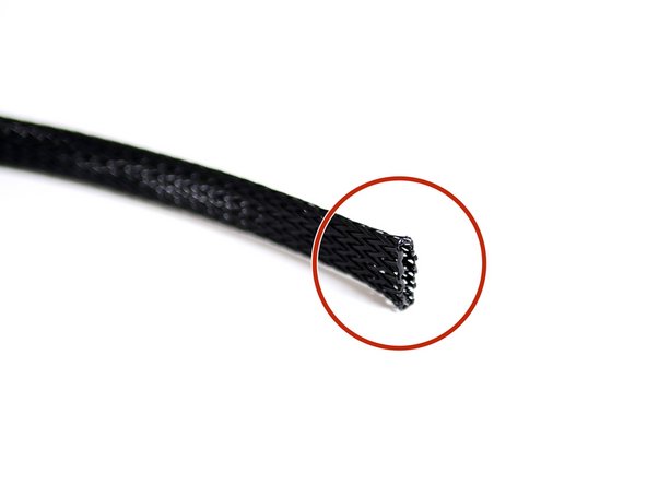 Cut 45CM of the braided cable sleeving.