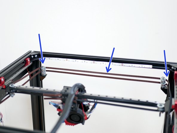 Next drop the belt onto the front idlers.