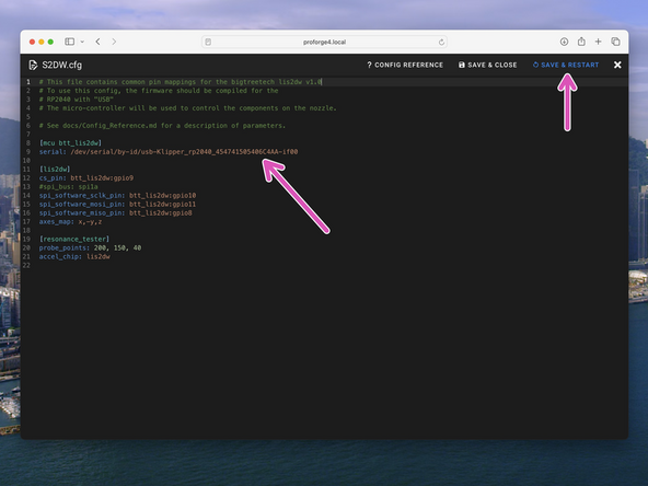 Upload it to Klipper here (if not already).