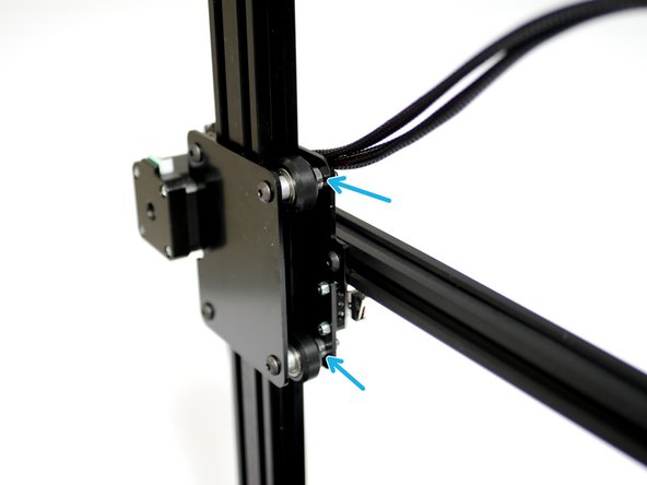 In the same way as you did for the Y-Carriage, tighten the Excentric Spacers on the Z-Bracket.