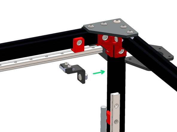Mount the X-Endstop Assembly to the inside of the frame on the rear right side.