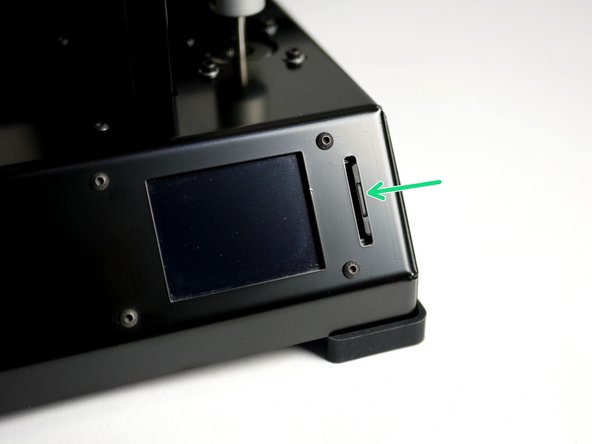 Insert the SD card with touch screen firmware on it.