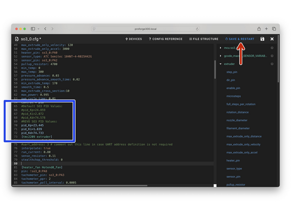 In the SO3_x.cfg files scroll down to the PID settings.