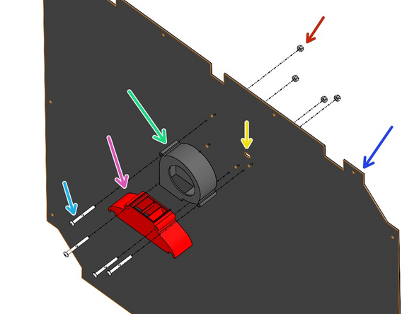 Build the rear panel assembly as shown:
