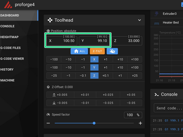 Do not place the module onto the bed when it is hot - this can cause damage to the module.