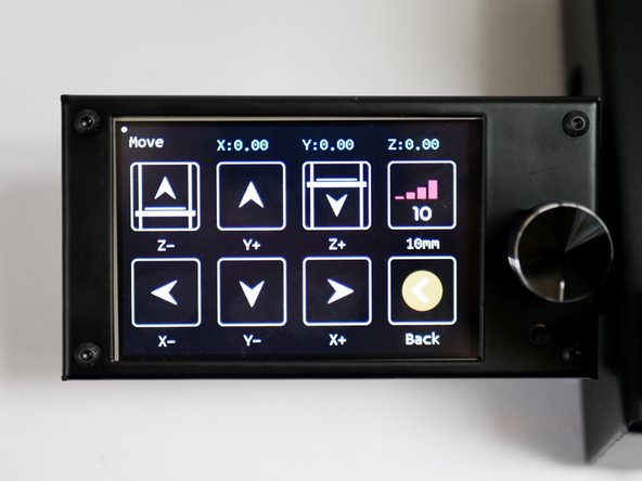 Set the motion icriments to 10mm.