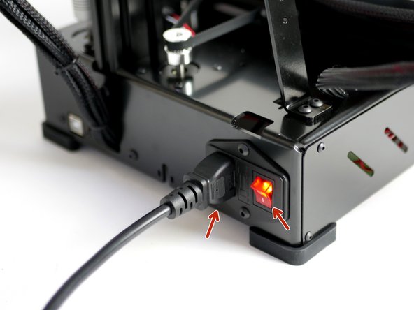Once the firmware has done uploading keep the USB connected and power up the Proforge 2/2S via the mains power cable.